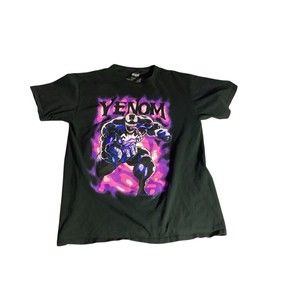 Marvel Comics Venom T-Shirt Men's Medium M Short Sleeve Crew Neck Graphic Black